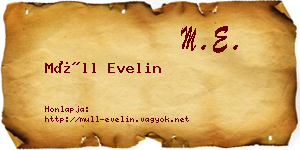 Müll Evelin névjegykártya